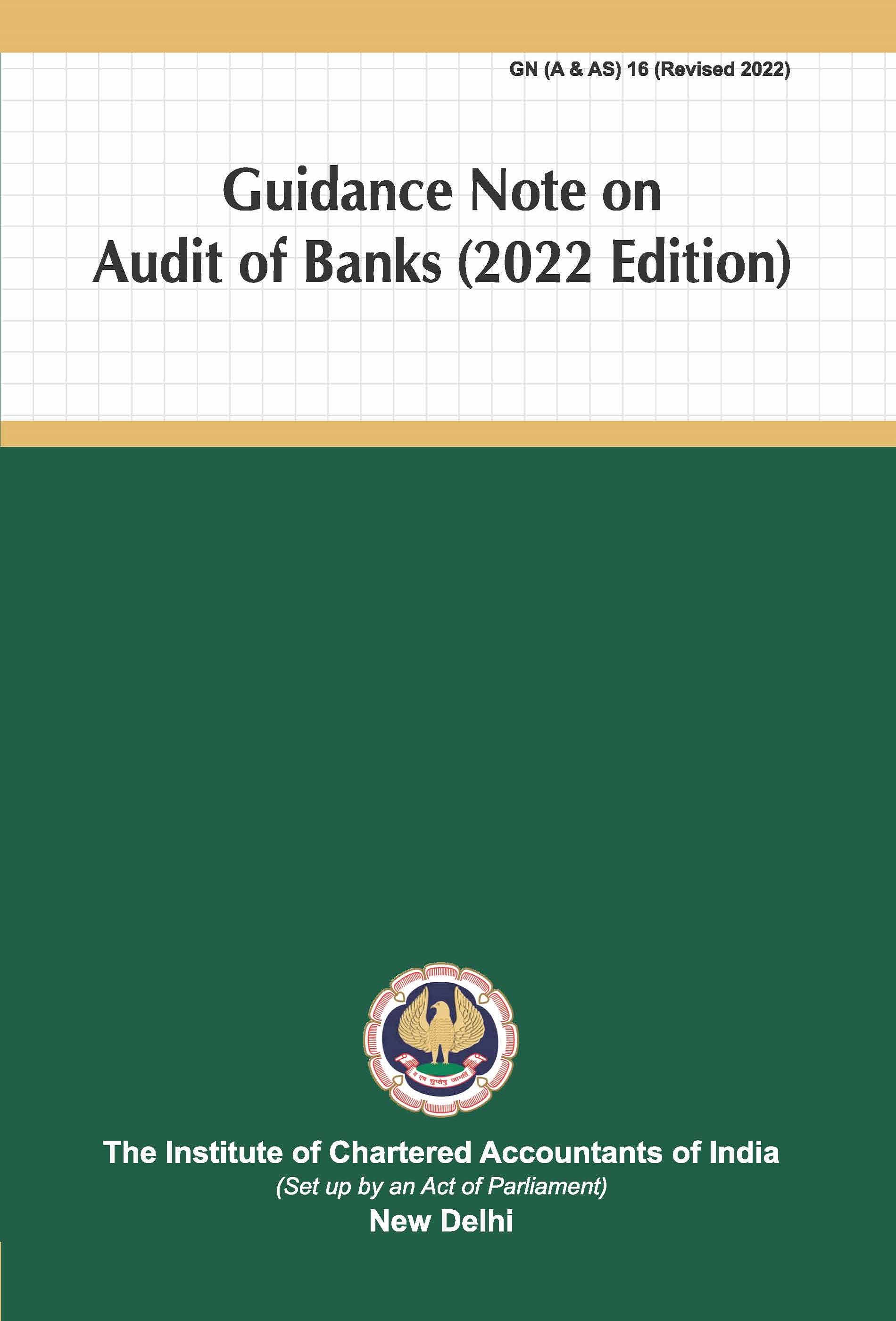 Guidance Note on Audit of Banks (2022 Edition)